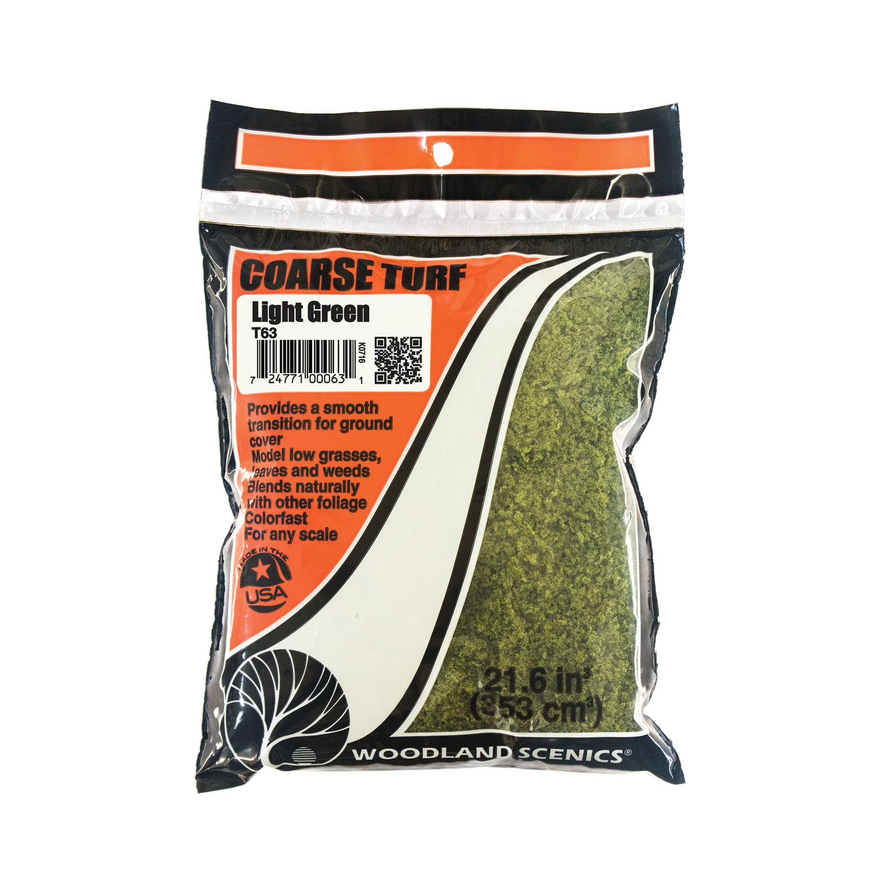 Woodland Scenics Coarse Turf-Light green (12 Oz) T63