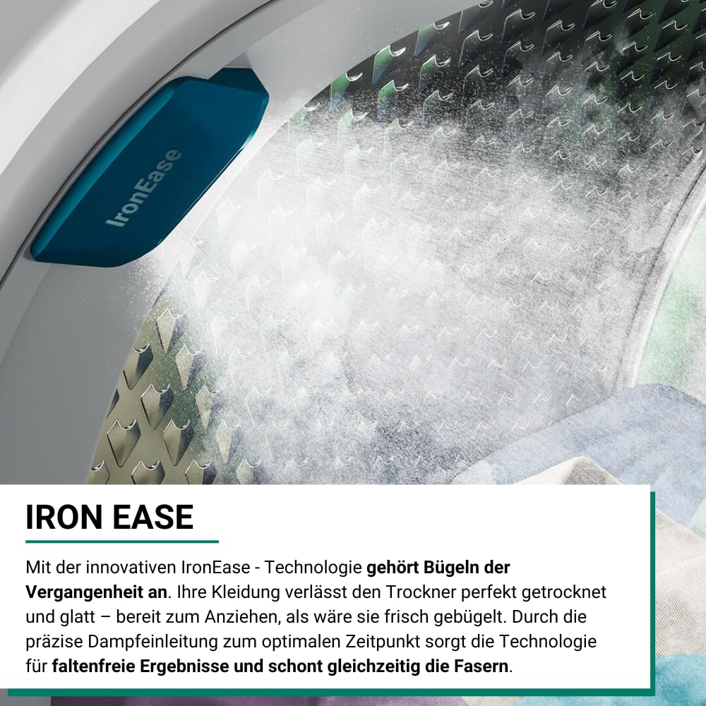 Bauknecht BD 8A WB Wärmepumpentrockner, 8 kg, IronEase - Bügelfrei, A-Noise – besonders leise, Precision Dry, Adaptive Dry, HomeWhiz App, Sport-Programm, Steam Therapy, Weiß