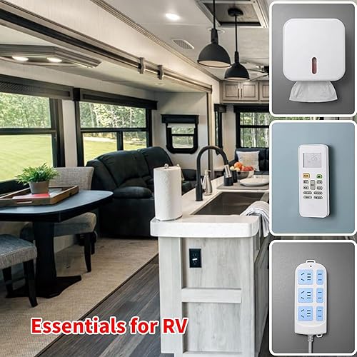 Miniatura 3 de Double Sided Adhesive Wall Hooks,20 Pack Self Adhesive Hooks,Suitable for Hanging and Organizing Power Outlets, Picture Frames, and Tissue Boxes at