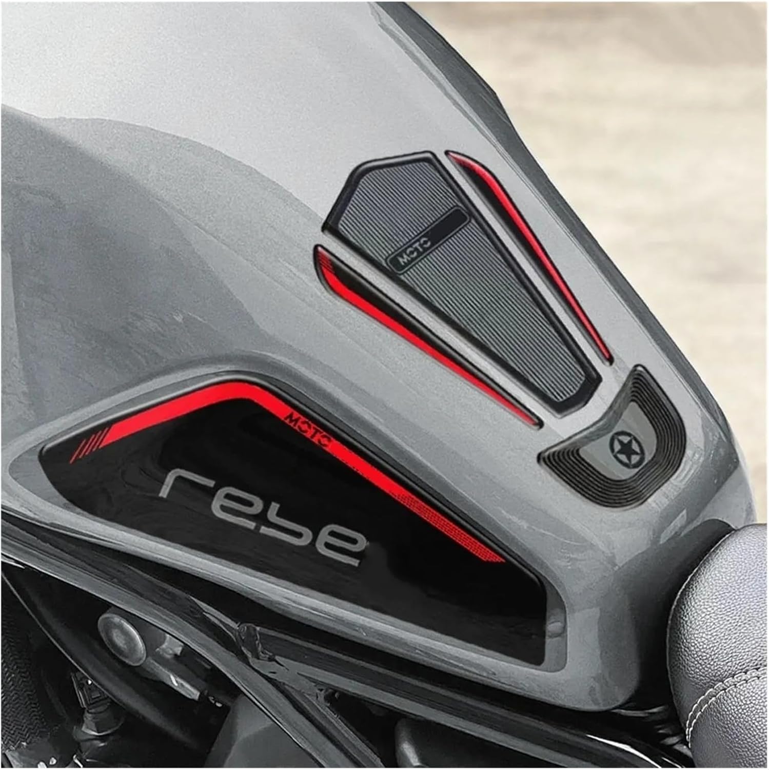 Motorcycle Tank Sticker 3D Resin Motorcycle Side Fuel Tank Pad Sticker Gas Protection Decals for Rebel 1100 CMX 1100 2021-2025.