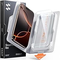 Vista 21 de SMARTDEVIL Paquete de 2 protectores de pantalla de vidrio templado para iPhone Air, protección antirroturas de grado militar, dureza 9H, película