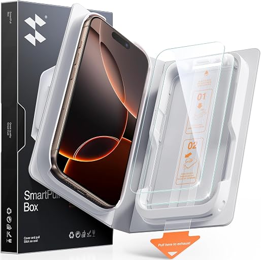 SMARTDEVIL 2 Pack Tempered Glass for iPhone 16 Pro Max Screen Protector, Military-Grade Shatterproof Protection, 9H Hardness, Fast & Easy Installation, Case Friendly Design