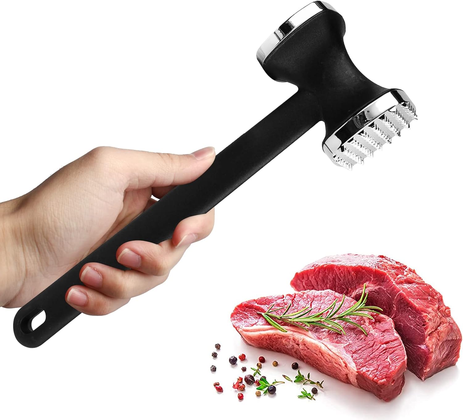 YOYIAG Fleischklopfer Edelstahl Fleischhammer Spülmaschinenfest