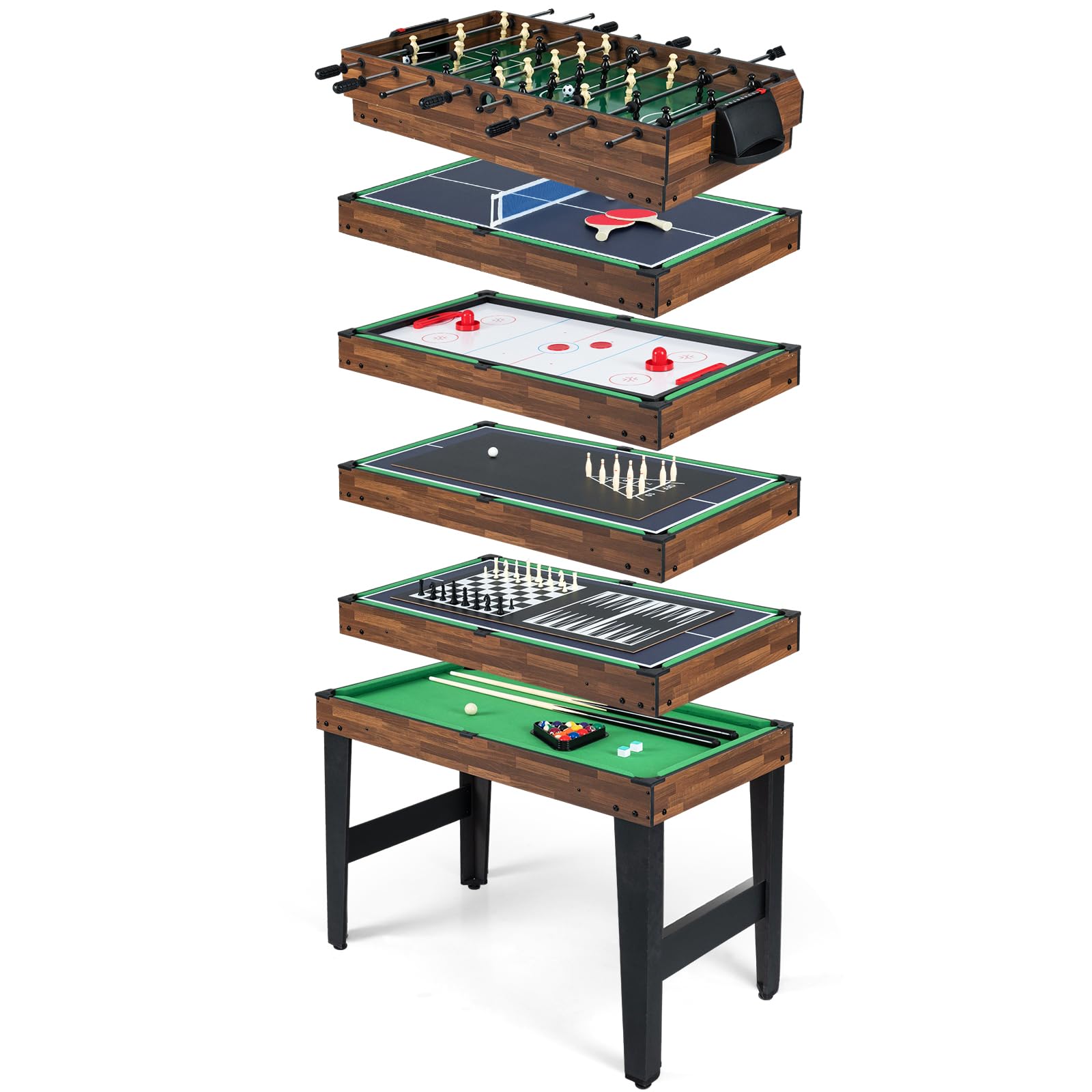 Goliath Valigetta 10 Giochi Classici In Legno - Scacchi, Dama, Backgammon, Mikado E Altri - Gioco Da Tavolo Per Bambini E Famiglie Dai 6 Anni - 3