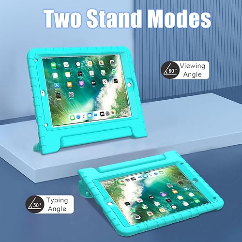 Miniatura 7 de BMOUO Funda infantil para iPad de 9.7 pulgadas 20182017, iPad Air 2, con protector de pantalla, funda con mango a prueba de golpes para iPad de 9.7