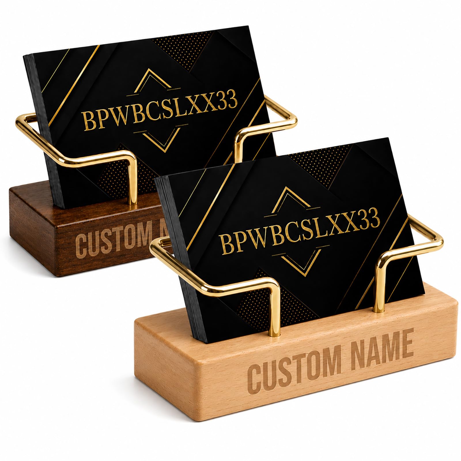 Custom Business Cards Holder for Desk, Business Card Display for Men Women