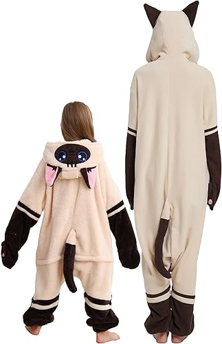 Miniatura 5 de DarkCom Kids Animal Onesie,Women and Mens Cosplay Siamese Cat Onesie Halloween Costume Christmas Pajamas Sleepwear