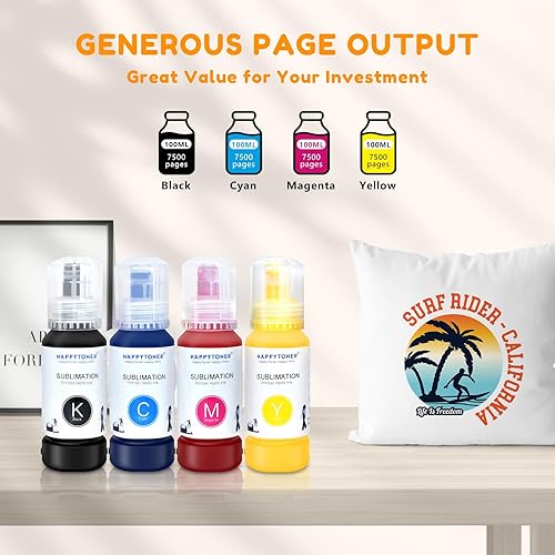 Miniatura 8 de Tinta de sublimación para Epson 2800 ecotank ET-3750 ET-3760 ET-3830 ET-4850 ET-4750 ET-2760 ET-2700 ET-4760 ET-15000 ST-2000 Transferencia de