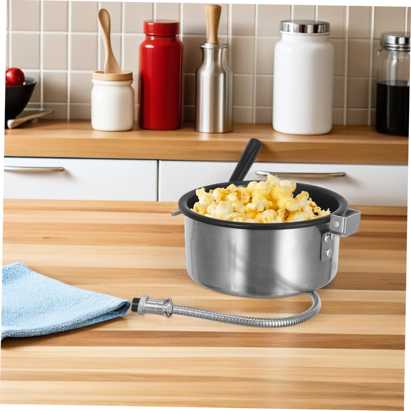 Sosoport Popcorn Ersatztopf 8 Oz aus Edelstahl und Aluminium mit Effizienter Gleichmäßiger Wärmeverteilung und Einfacher Reinigung für Familienabende und Partys