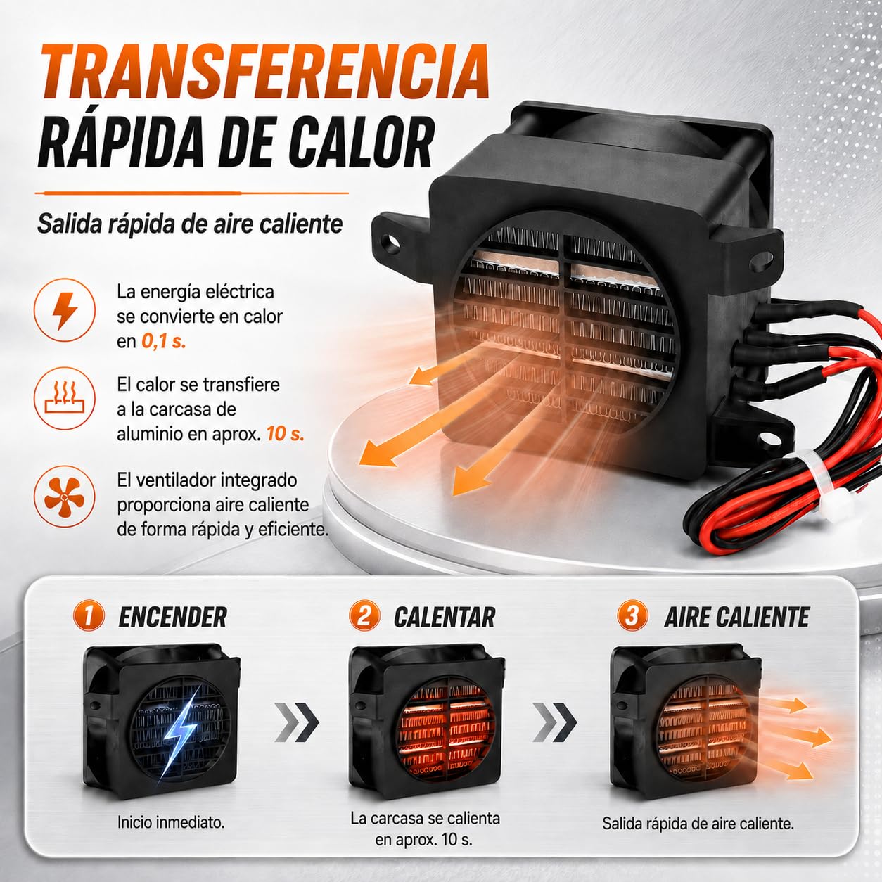 Calentador PTC 220 V 300 W, Mini Calentador De Aire de Ventilador de Coche, Módulo de Elemento de Calentamiento Cerámico de Temperatura Constante, para Aire Acondicionado, Humidificador, Ventiladores
