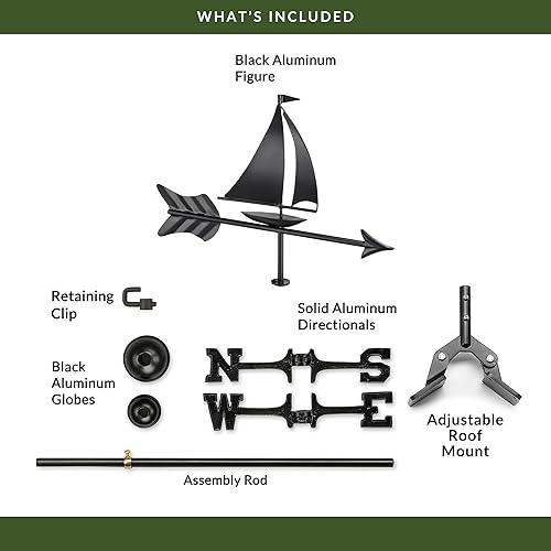 Miniatura 7 de Good Directions 8803PG Veleta de jardín con poste de jardín, cobre puro