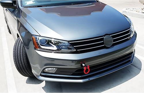 Miniatura 5 de Xotic Tech Sports Track Racing Style CNC - Anillo de gancho de remolque de aluminio compatible con Jetta MK6 2011-2018 6th (rojo)