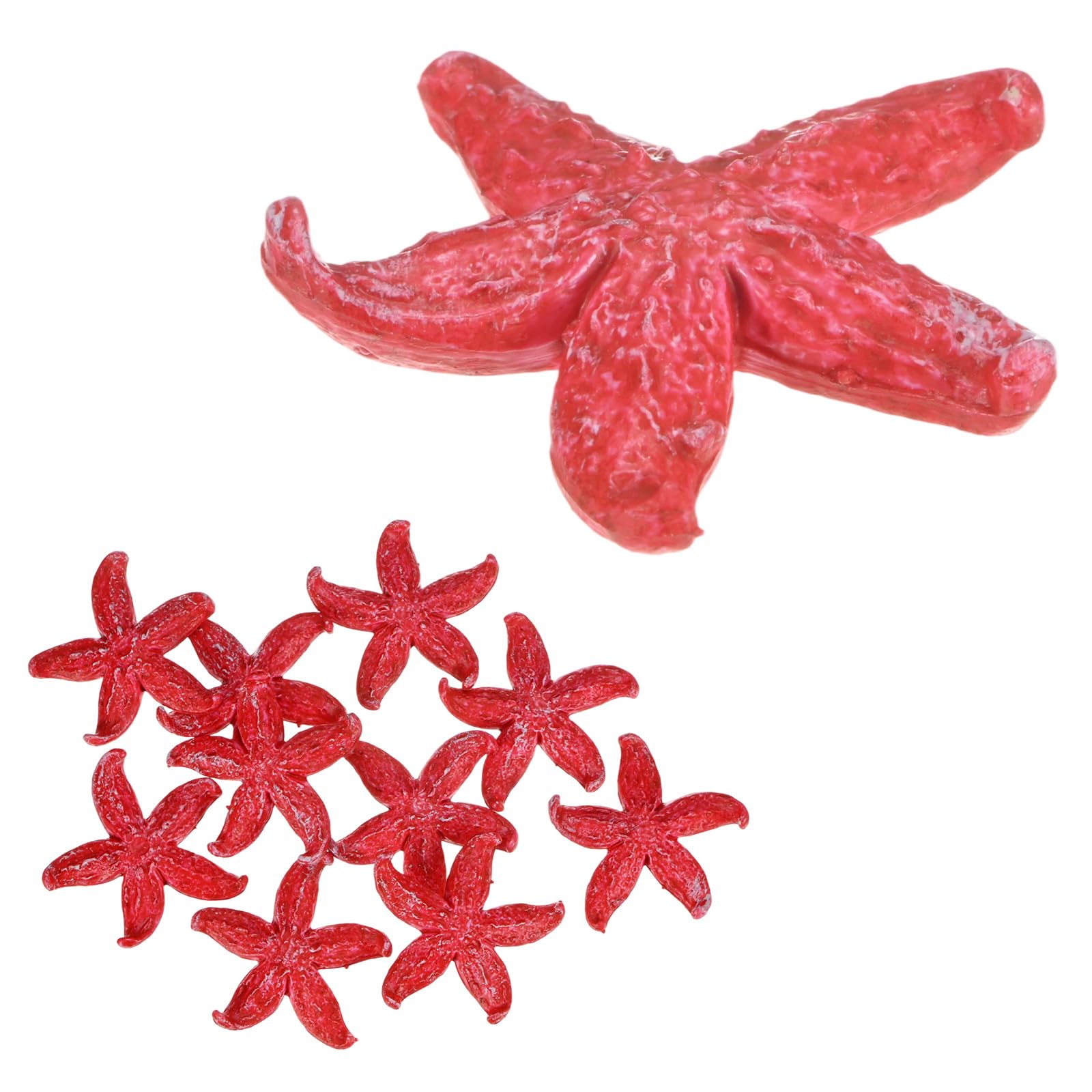 M METERXITY 20-Pack Starfish Decor, 2.4" PVC Artificial Mini Sea Star Decoration for Fish Tank/Aquarium Decoration/Beach/DIY Crafts/Nautical Theme Party [Yellow]