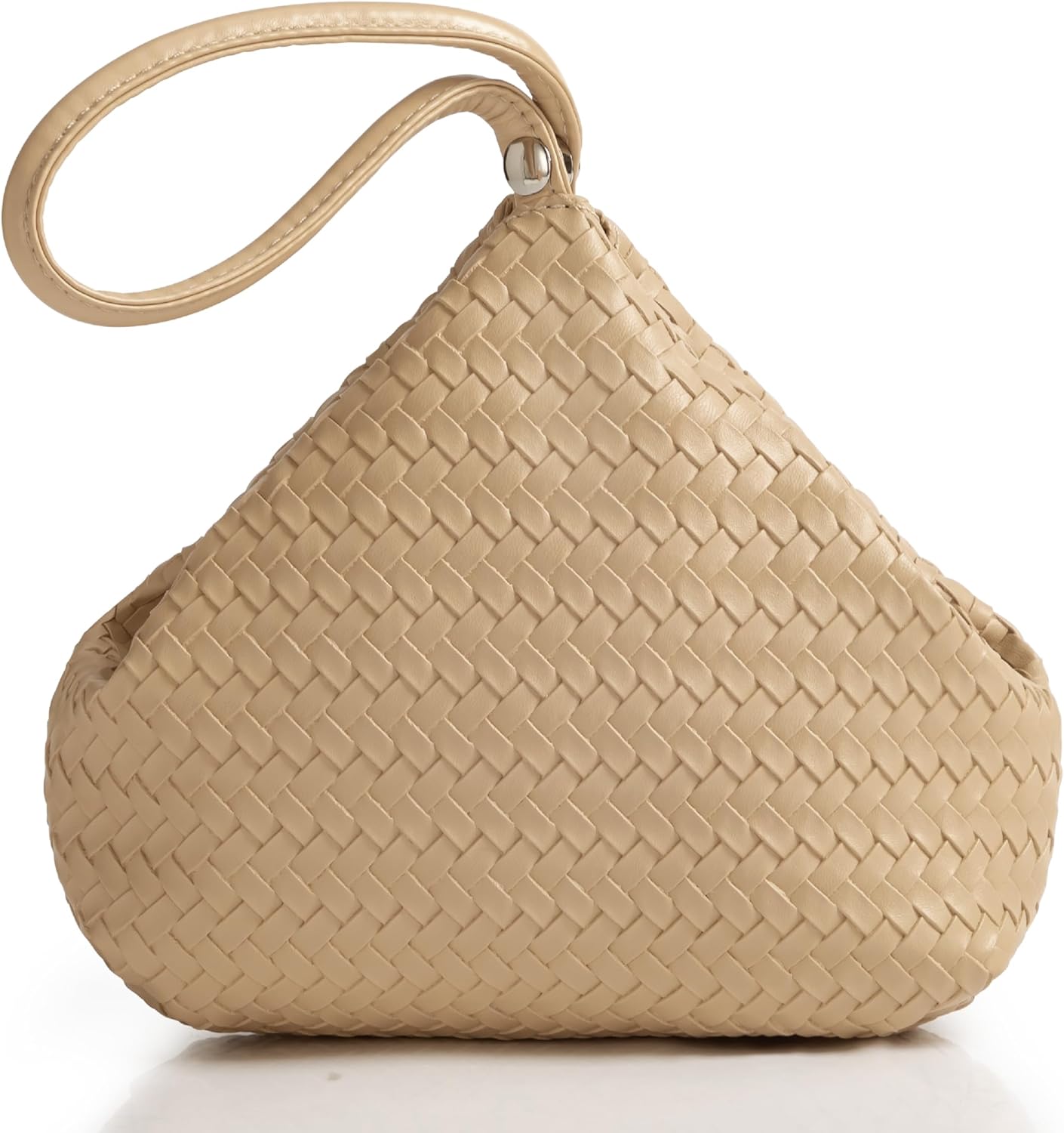 BABEYOND Clutch Purses for Women - Woven Purse Evening Bags Faux Leather Wristlet Handbag for Daily Party