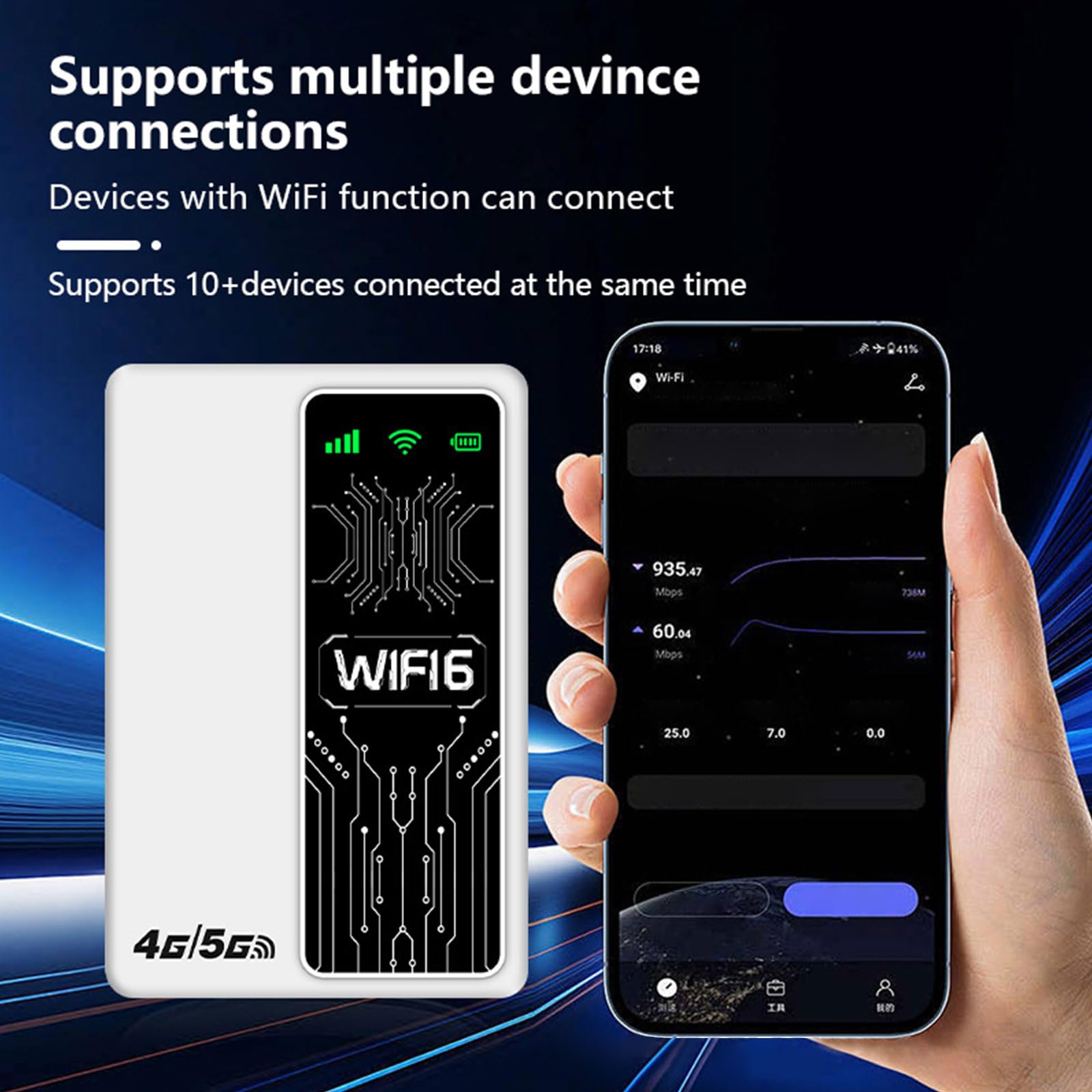 WiFi mobile compatto per i turisti globali connessione multipla dispositivo dispositivo 8 ore in corso all'aperto trasportabile WiFi Hotspot dispositivo