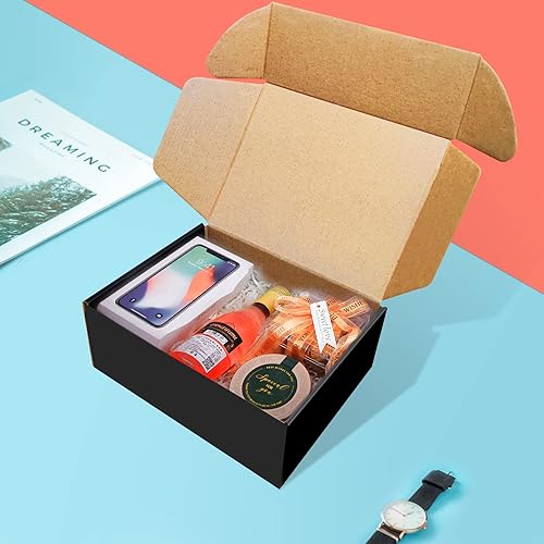 Miniatura 7 de Paquete de 30 cajas de envío negras de 9 x 6 x 4 pulgadas, cajas de correo corrugado, cajas de embalaje para productos, caja de cartón reciclable,