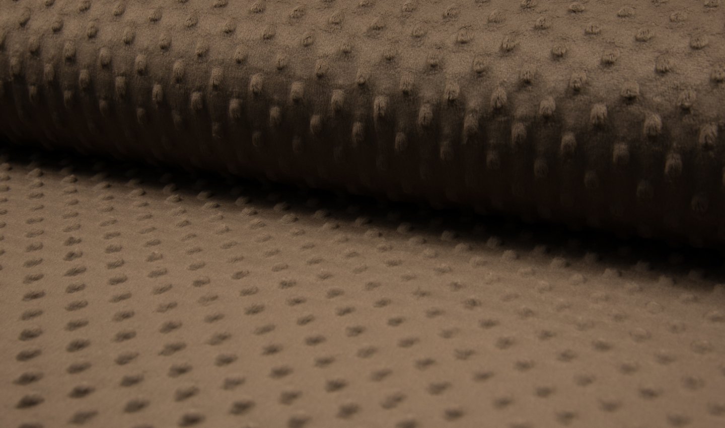 Crs Fur Fabrics Brown Luxury Supersoft Dimple Cuddle Soft Fleece Fabric Material - 1Mtr 150Cmx100cm