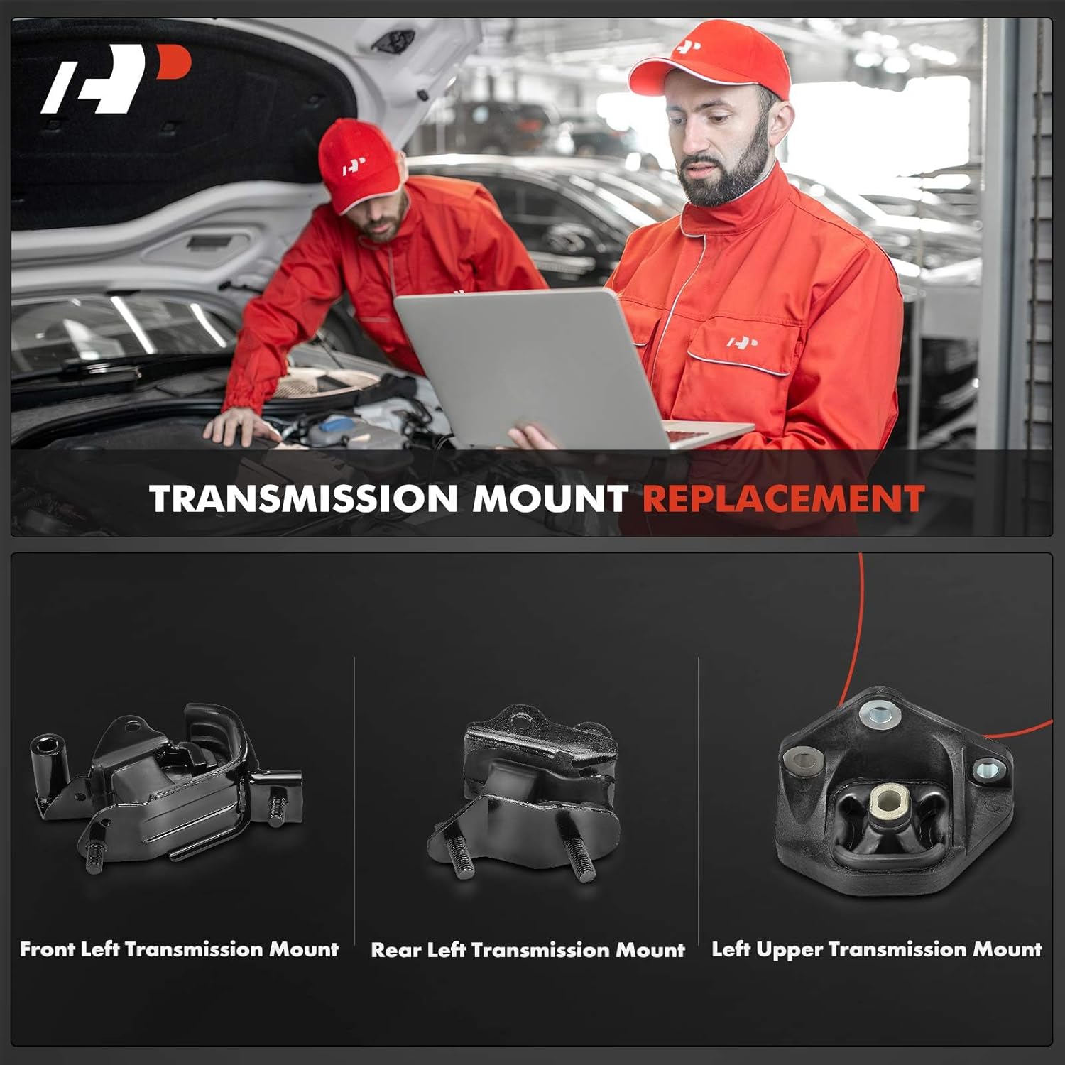 A-Premium 3PCS Transmission Mount Set Compatible with Honda Accord 2003 2004 2005 2006 2007, 3.0L, Manual Transmission, Replace# 50870SDBA02, 50870SEPA01