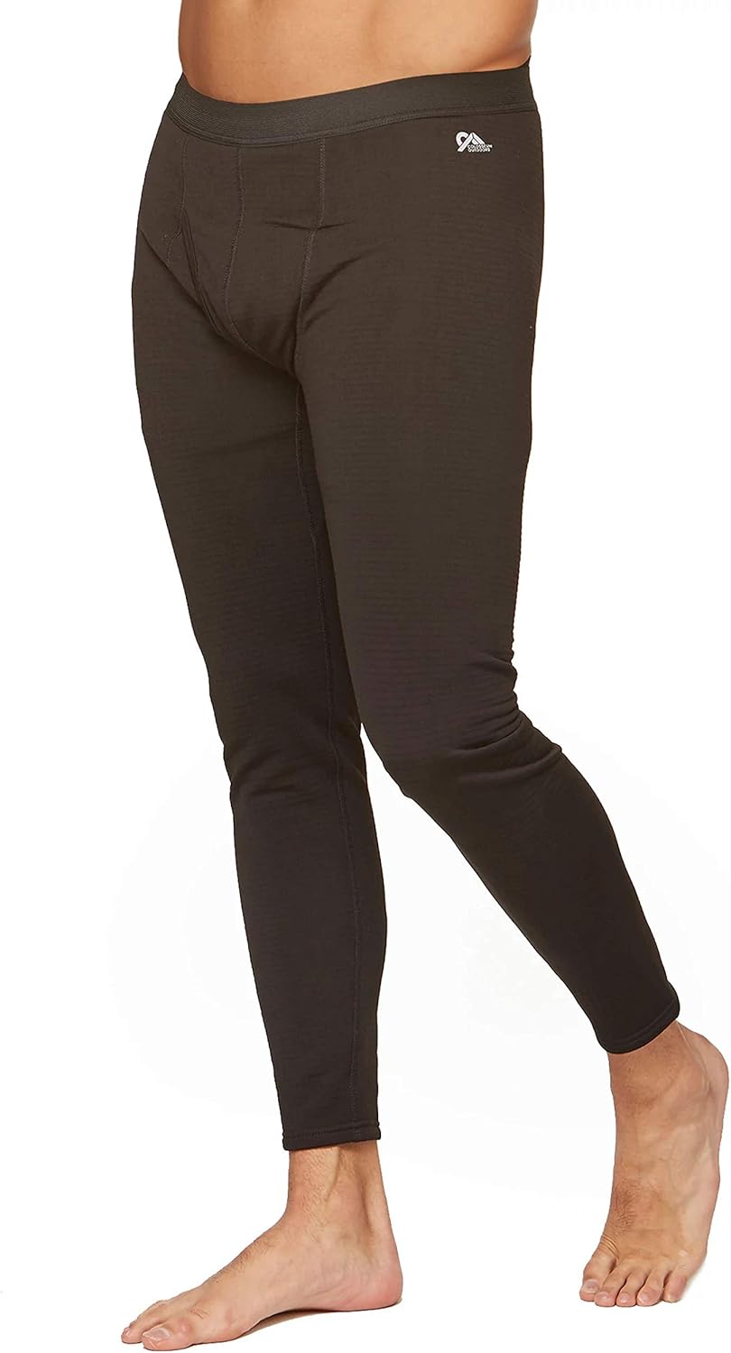 Colossum Outdoors Men’s Multi Level Base Layer Cold Weather Thermal Bottoms (Small, Level 3- Mid Weight) Black