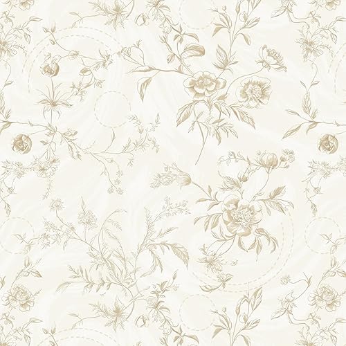 Ismoon Peel and Stick Wallpaper Floral Vintage Stick on Wall