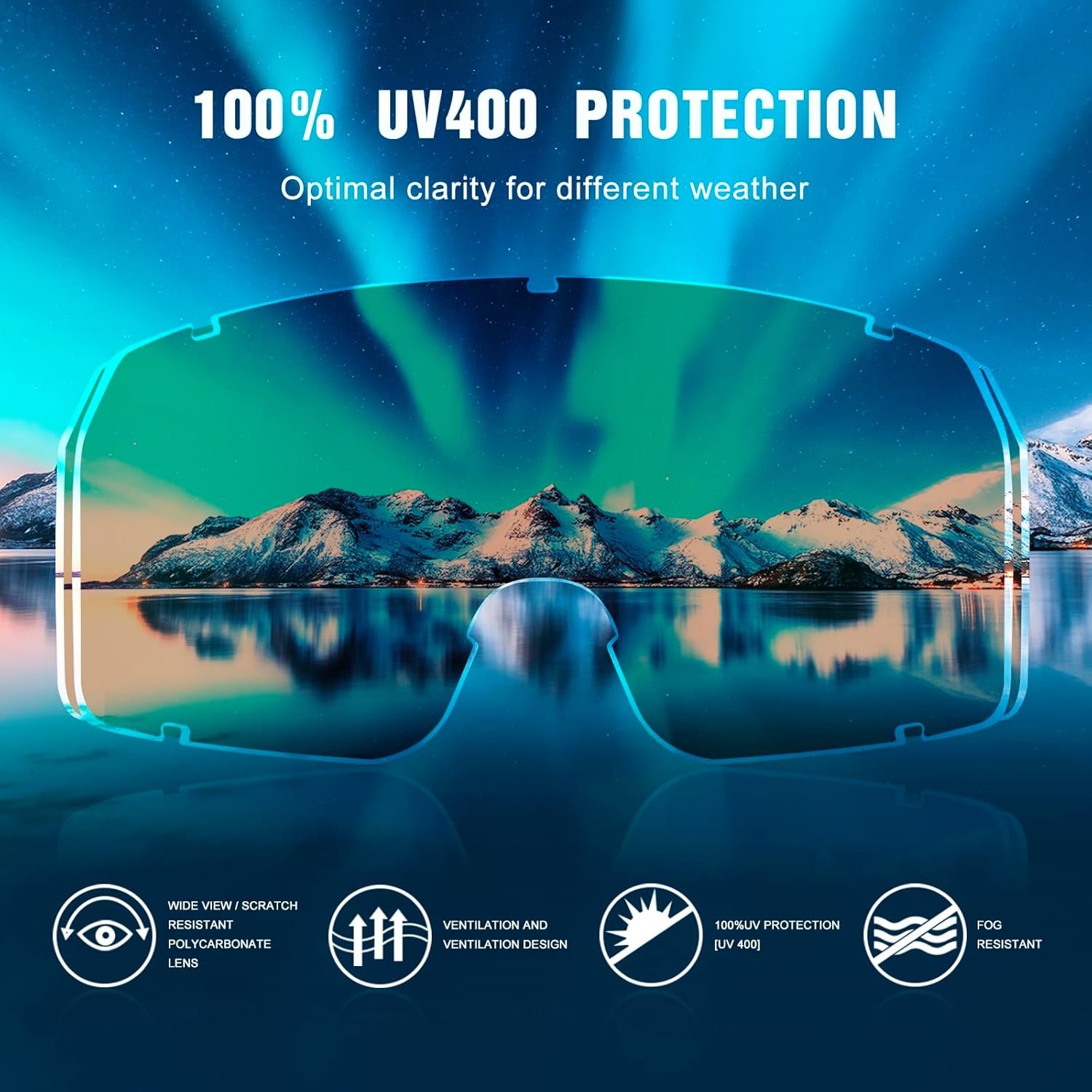 SPOSUNE Ski Goggles Over Glasses with Dual lens | Anti-fog Anti-UV Snow Goggles for Men Women Youth Skiing Snowmobile - Image 9