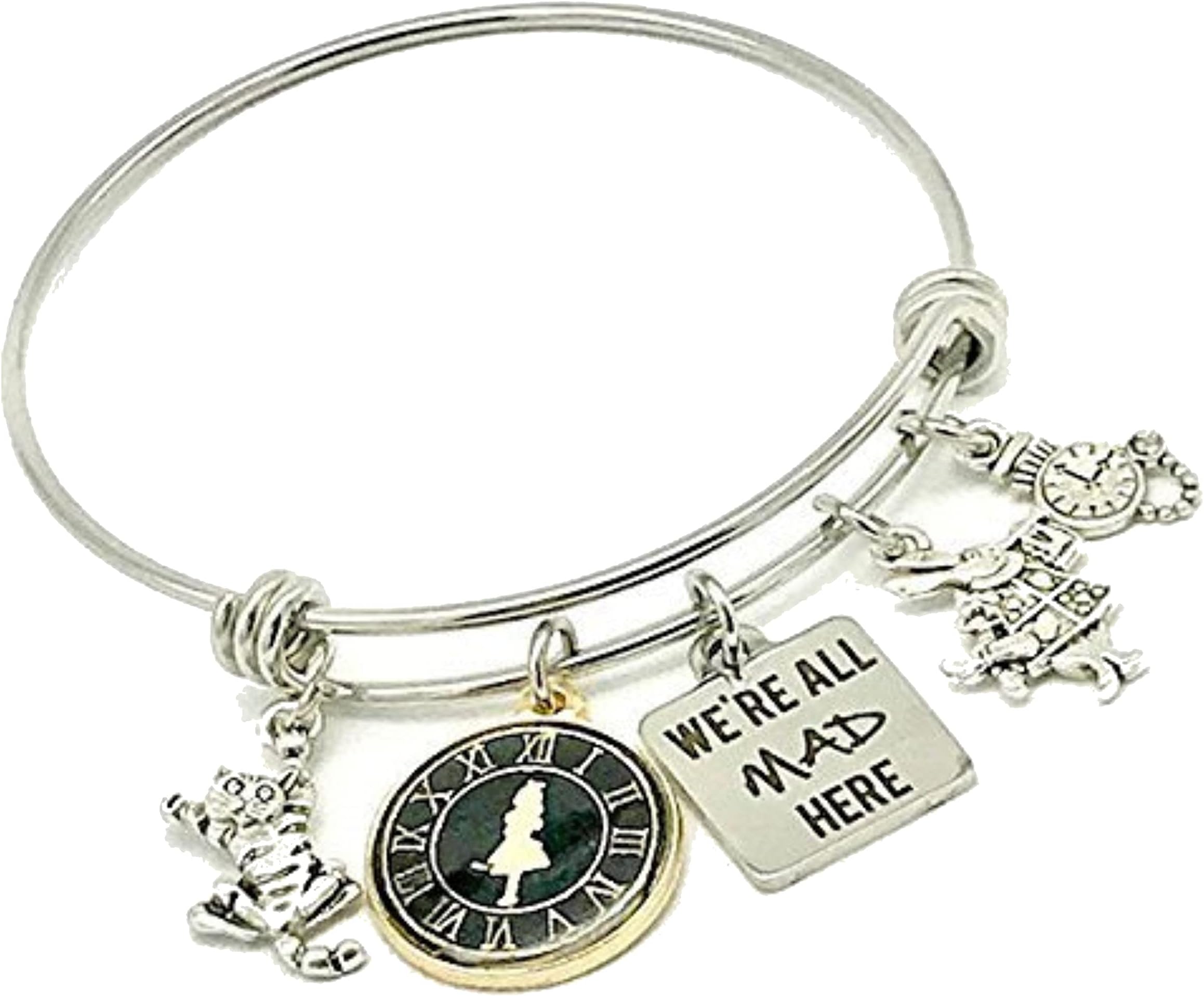 Jesse Janes JewelryJesse Janes Jewelry | Alice in Wonderland Inspired, We're All Mad Here Handmade Bangle Bracelet