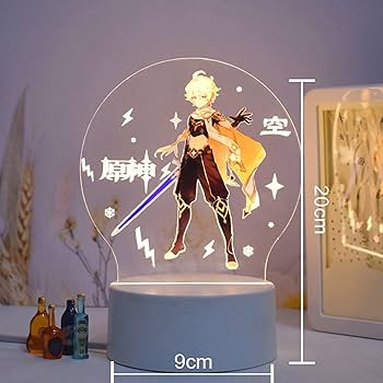 Amazon.co.jp : 原神 ナイトライト トーマ 7 色 LED アクリル