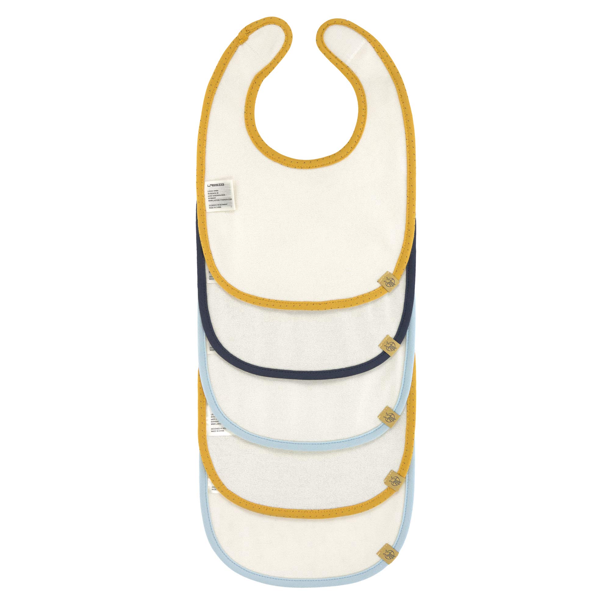 LÄSSIG Baby Kleinkind Lätzchen Set (5 St.) Klettverschluss Baumwolle wasserdicht/Value Pack Bib