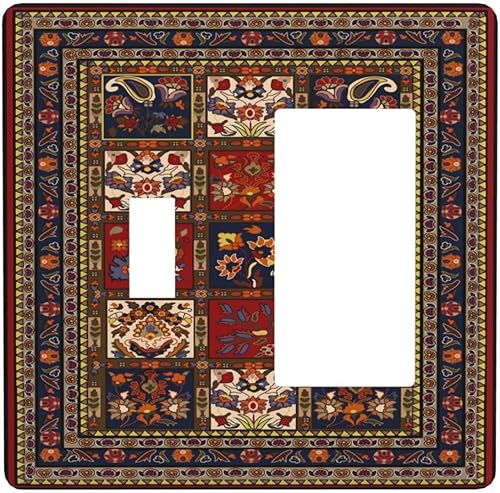 Miniatura 102 de Cubiertas de Interruptor de Luz de 1 Gang Medieval Abstracto Moderno Luna Estrellado Gran Ola Toggle Simple Placa de Pared Cubierta Decorativa de