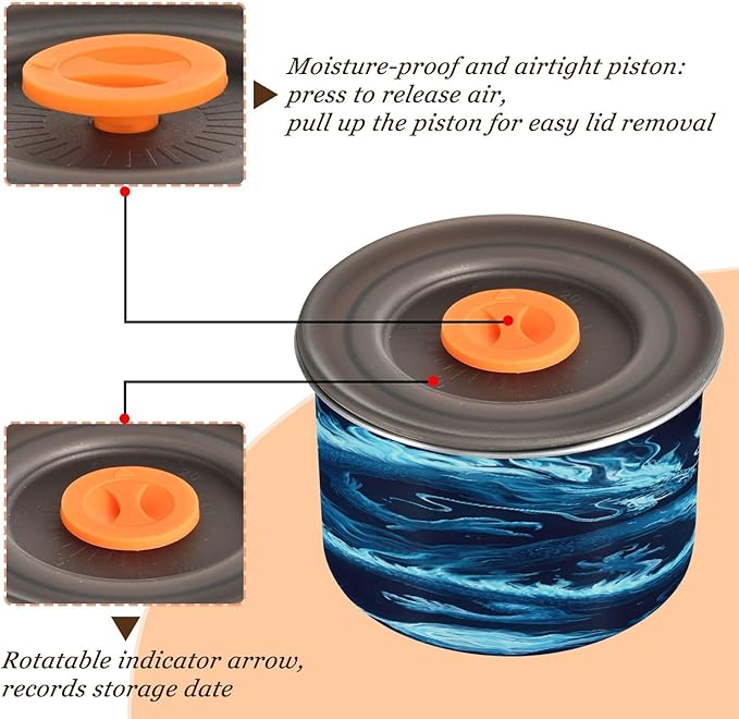 ALAZA Blue Dragon Black Coffee Canister 30oz miniatura 5