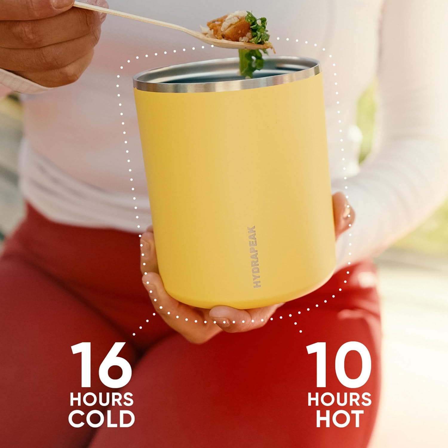 Hydrapeak 32oz Stainless Steel Vacuum Insulated Food Jar for Hot Food and Cold Food, Wide Mouth Leak-Proof Soup Jar for Adults, 10 Hours Hot and 16 Hours Cold (Black) - Image 5