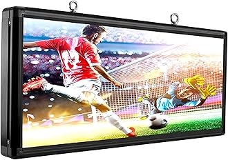 P6 40" × 18" Outdoor Programmable LED Sign – Full‑Color LED Sign Display, WiFi & USB Control, IP65 Waterproof Scrolling Text/Image/Video Advertising Board