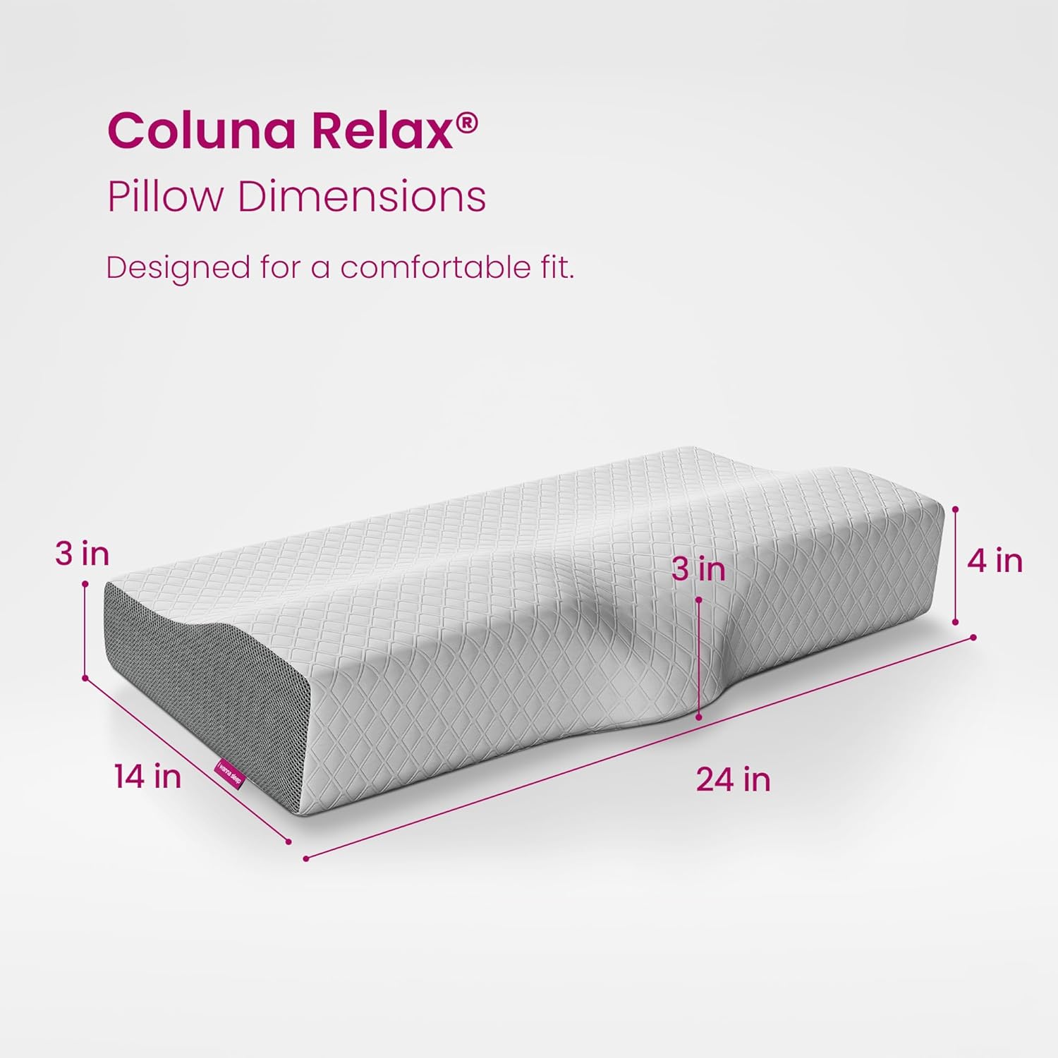 IWS Ergonomic Cervical Pillow - Spine Alignment Pillow - Memory Foam & Activated Charcoal for Pain-Free - Odorless Comfortable Sleep with Orthopedic Neck & Back Support