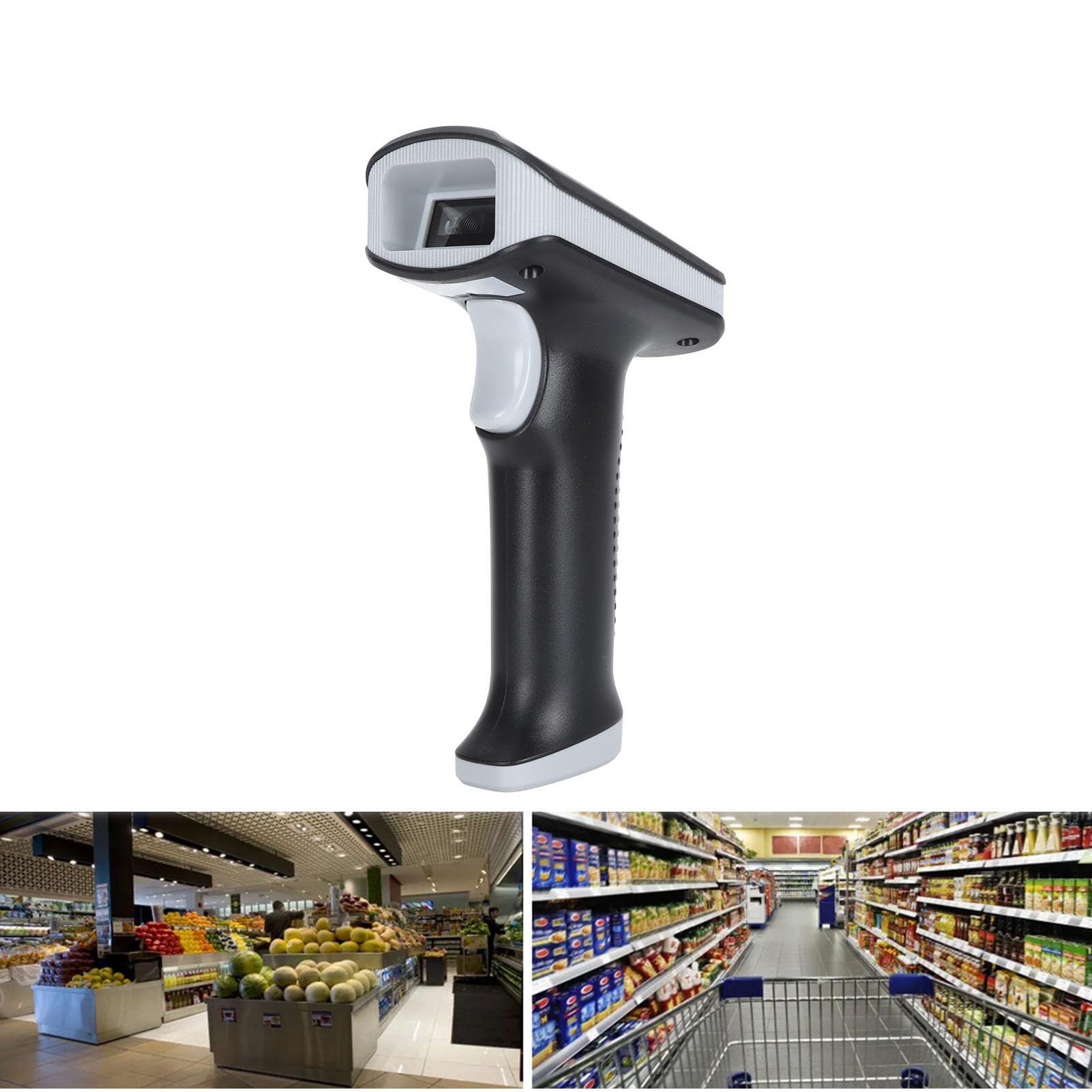 Scanner Portatile UHF Wireless Lettore di Codici a Barre USB Cablato Ad Alta velocità 2.4G a 3 modalità per Scanner di Codici a Barre in Standby Lungo della Biblioteca del Supermercato