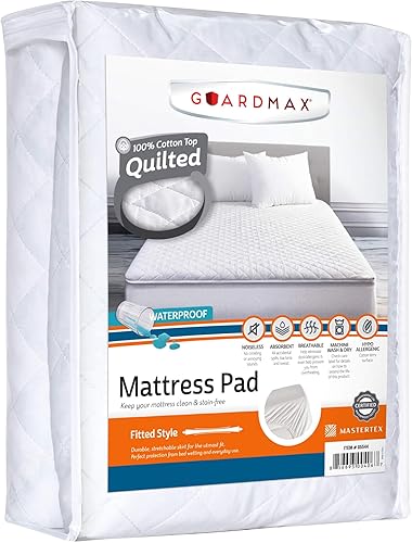Miniatura 1 de Guardmax Protector de colchón acolchado impermeable  Funda hipoalergénica  Barrera transpirable y silenciosa  King (78 x 80 x 15)