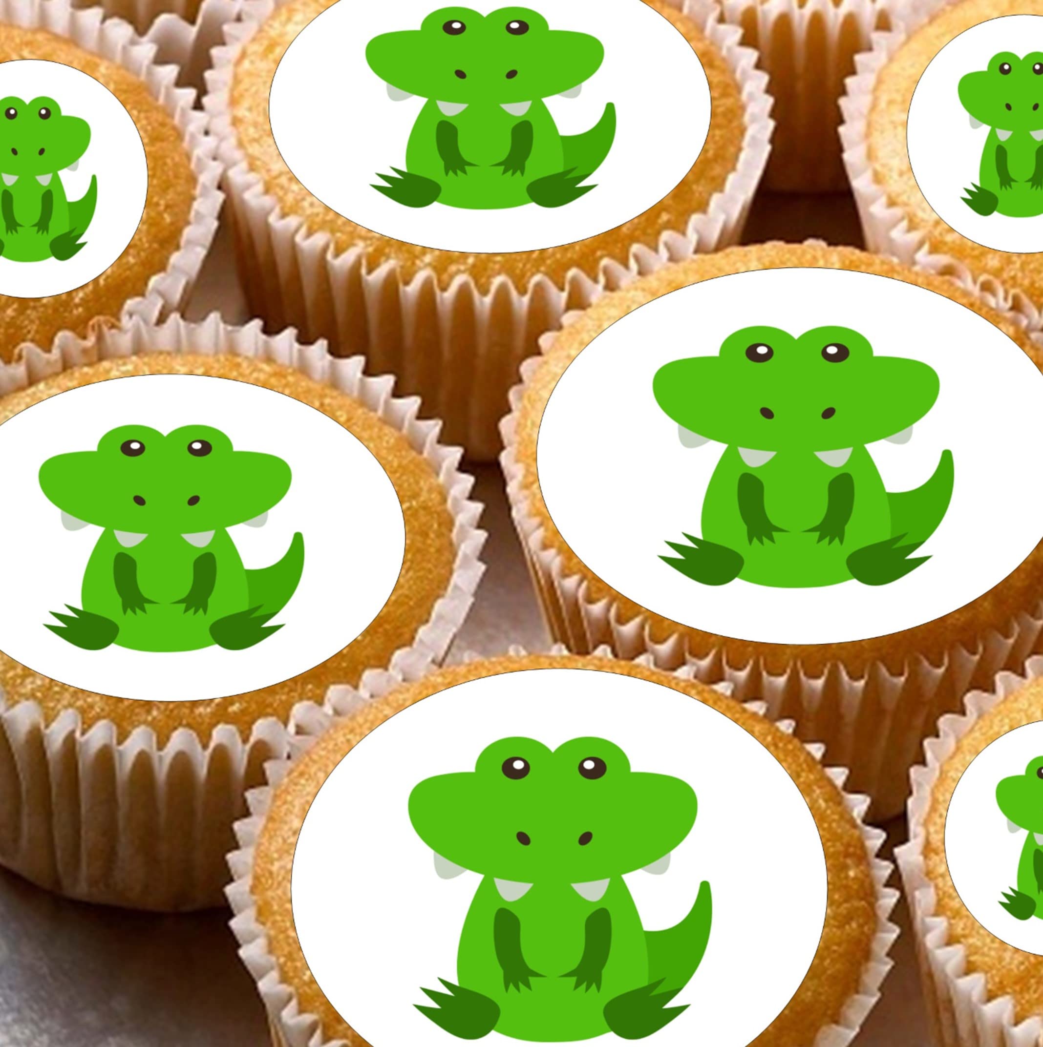 JUNGLE SAFARI ANIMALS Edible Wafer Card Cupcake Toppers PRECUT 5cm Set