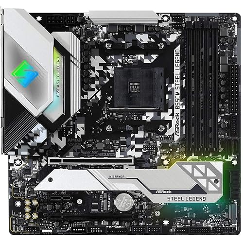 ASRock B550M Steel Legend Supports 3rd Gen AMD AM4 Ryzen™ / Future AMD Ryzen™ Processors Motherboard