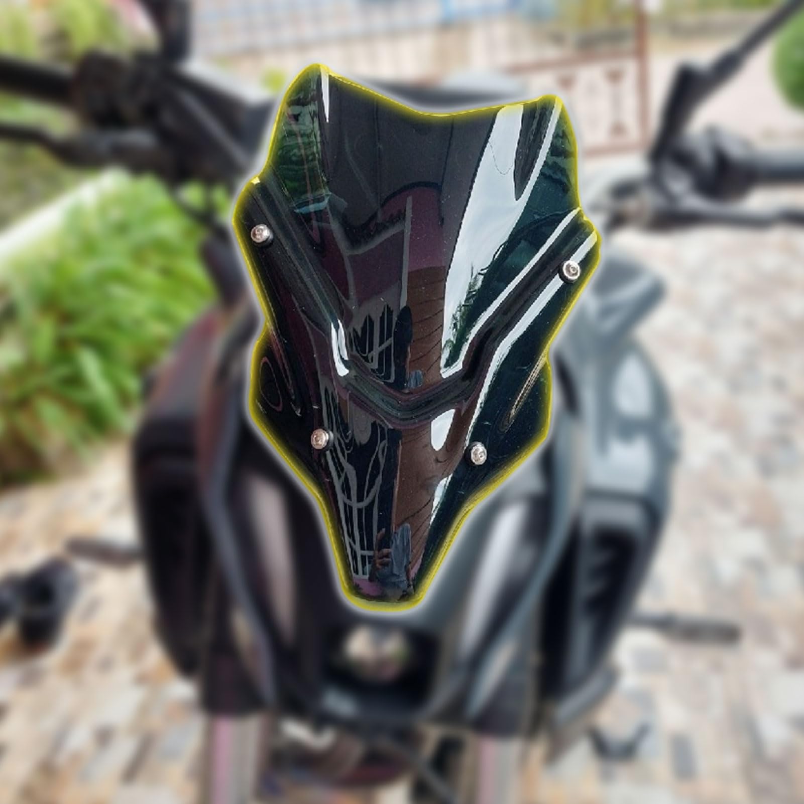 Motorcycle MT07 WindScreen Windshield Windproof Protector Flyscreen Pare-brise Front Fairing Win Deflector compatible with Ya&ma&ha MT-07 MT 07 Accessories 2021 2022 2023 2024 (Smoke)