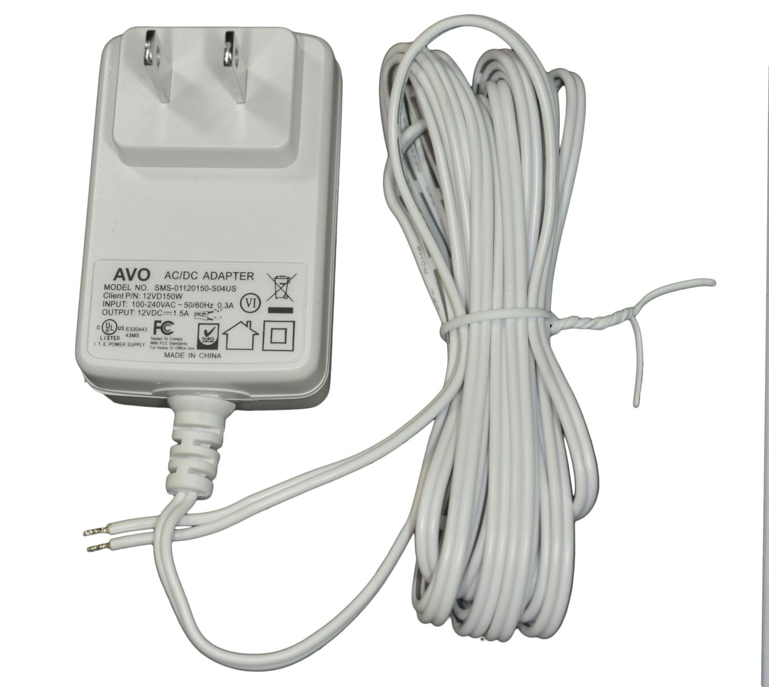 Amazon Com Avo 12vd150w 12v Dc 1 5a White Wall Plug Dc Adapter Power Supply Input 100 240vac 50 60hz Non Terminated 10 Foot Parallel Zip Cord Lead Wire Electronics Amazon Com Avo 12vd150w 12v Dc 1 5a White Wall Plug Dc Adapter Power Supply Input 100 240vac 50 60hz Non Terminated 10 Foot Parallel Zip Cord Lead Wire Electronics