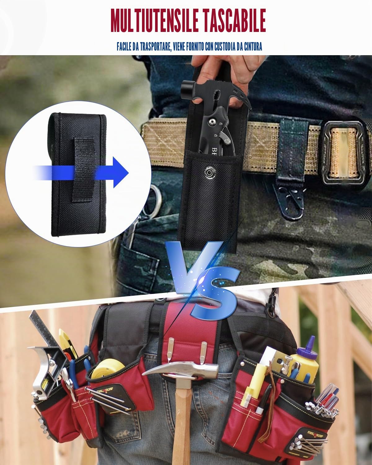 BIBURY Idee Regalo Uomo Compleanno, Pinza Multiuso, Multitool Gadget Utili, Idee Regalo Natale Uomo, Regali Natale, Campeggio Accessori, Regali Anniversario per Lui, Regalo Festa del Papà