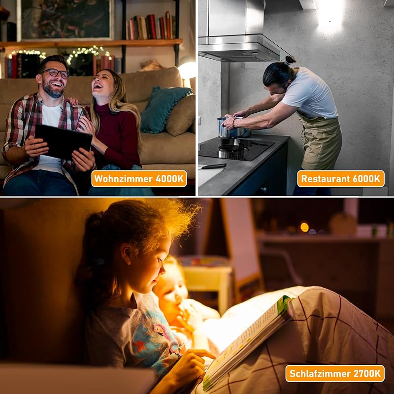 Jaenmsa GU10 LED izzó 5W 500LM dimmelhető 3 színhőmérséklet 2700K-6000K 6db