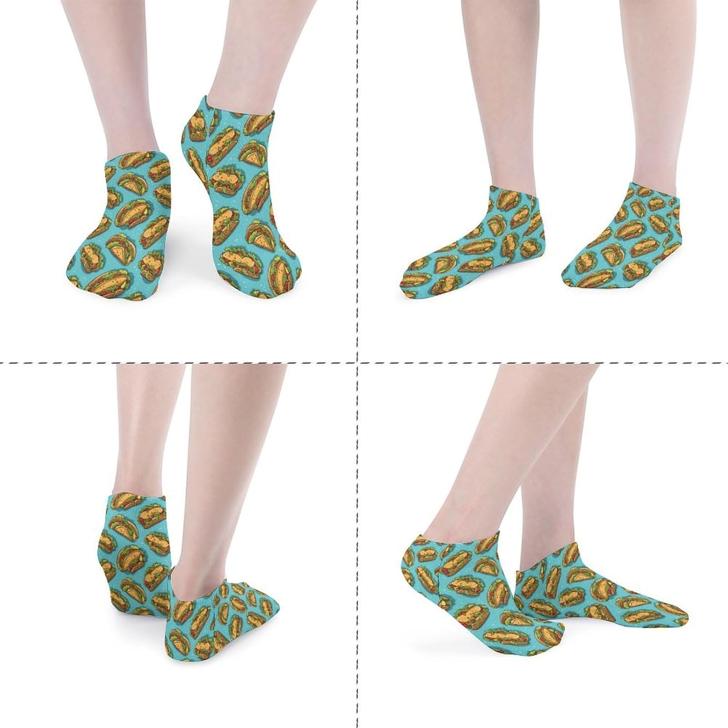 National Taco Day Ankle Socks for Men Women Low Cut Crew Sock Casual Sports Clothing