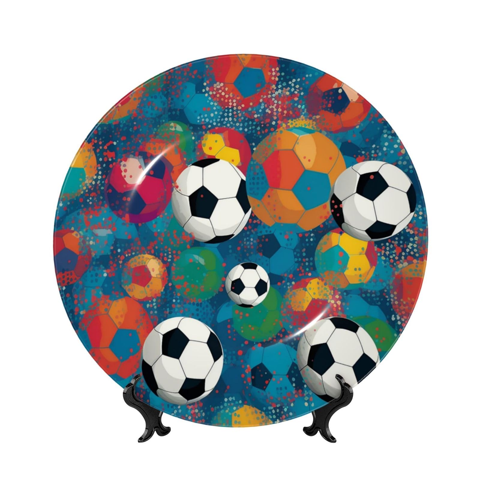 Assiette football porcelaine anglaise 25,4cm le cadeau idéal pour fan
