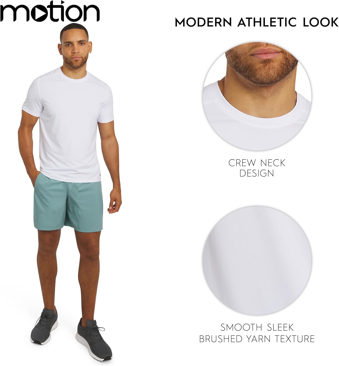 Motion Men's Slim Fit Tee Active Performance and Everyday Super Soft Stretchable T-Shirt (S-XL) - Image 6