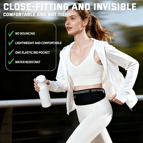 Miniatura 6 de Cinturón para correr, riñonera, riñonera para corredores, soporte para teléfono para mujeres y hombres, bolsa para correr para entrenamiento,