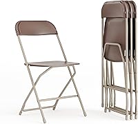 Vista 36 de Flash Furniture Hercules - Juego de 10 sillas plegables de plástico resistentes para interiores y exteriores, sillas apilables comerciales plegables