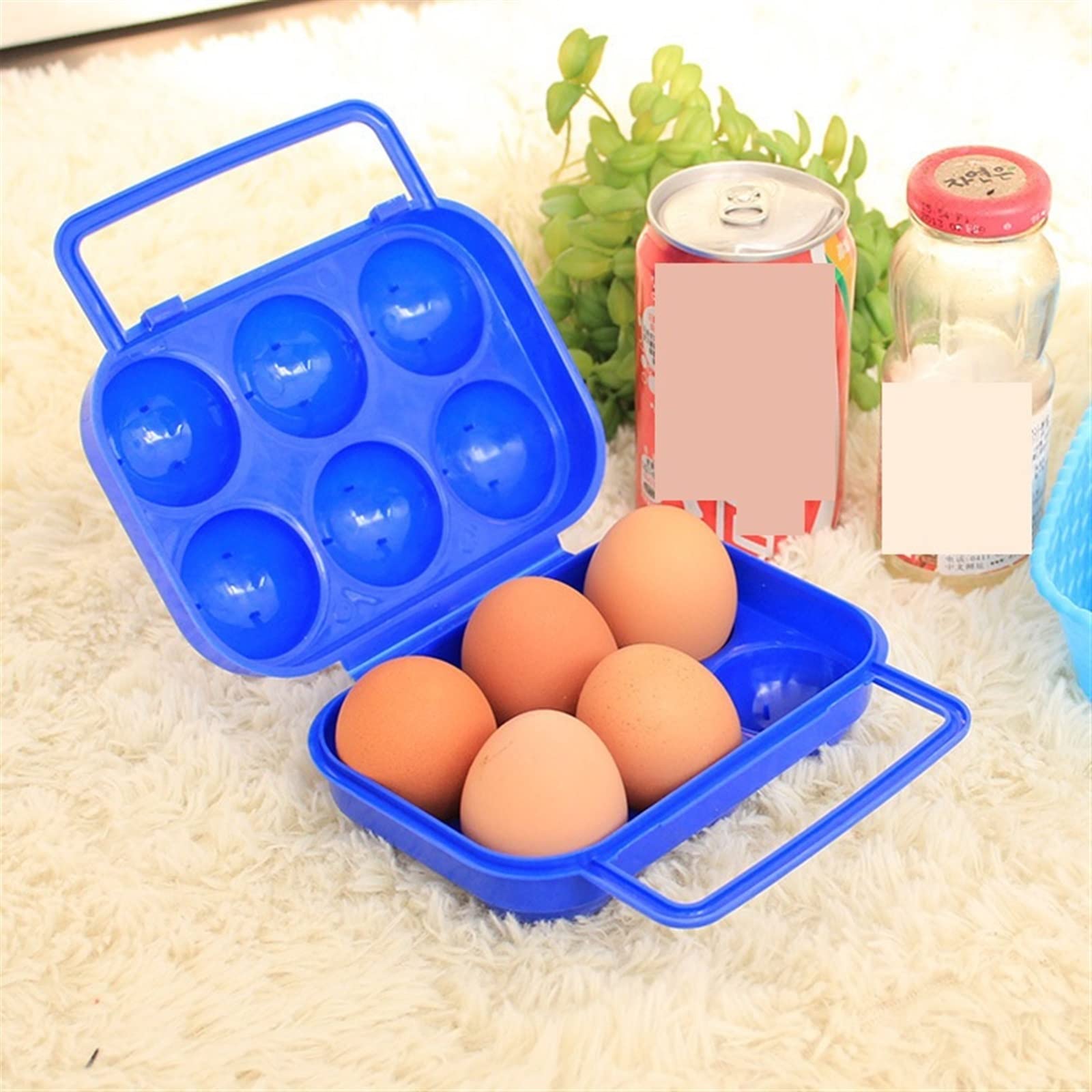 Panier à Oeufs Pique-Nique en Plein air Portable en Plastique 6 étui à Oeufs boîte à Oeufs