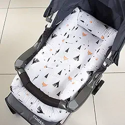 Biramar Baby Fox Ninho para Carrinho e Mini Berço, Branco/Preto, 64 x 36 x 10 cm
