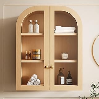 Arched Bathroom Wall Cabinet Over The Toilet Storage Cabinet,23.6