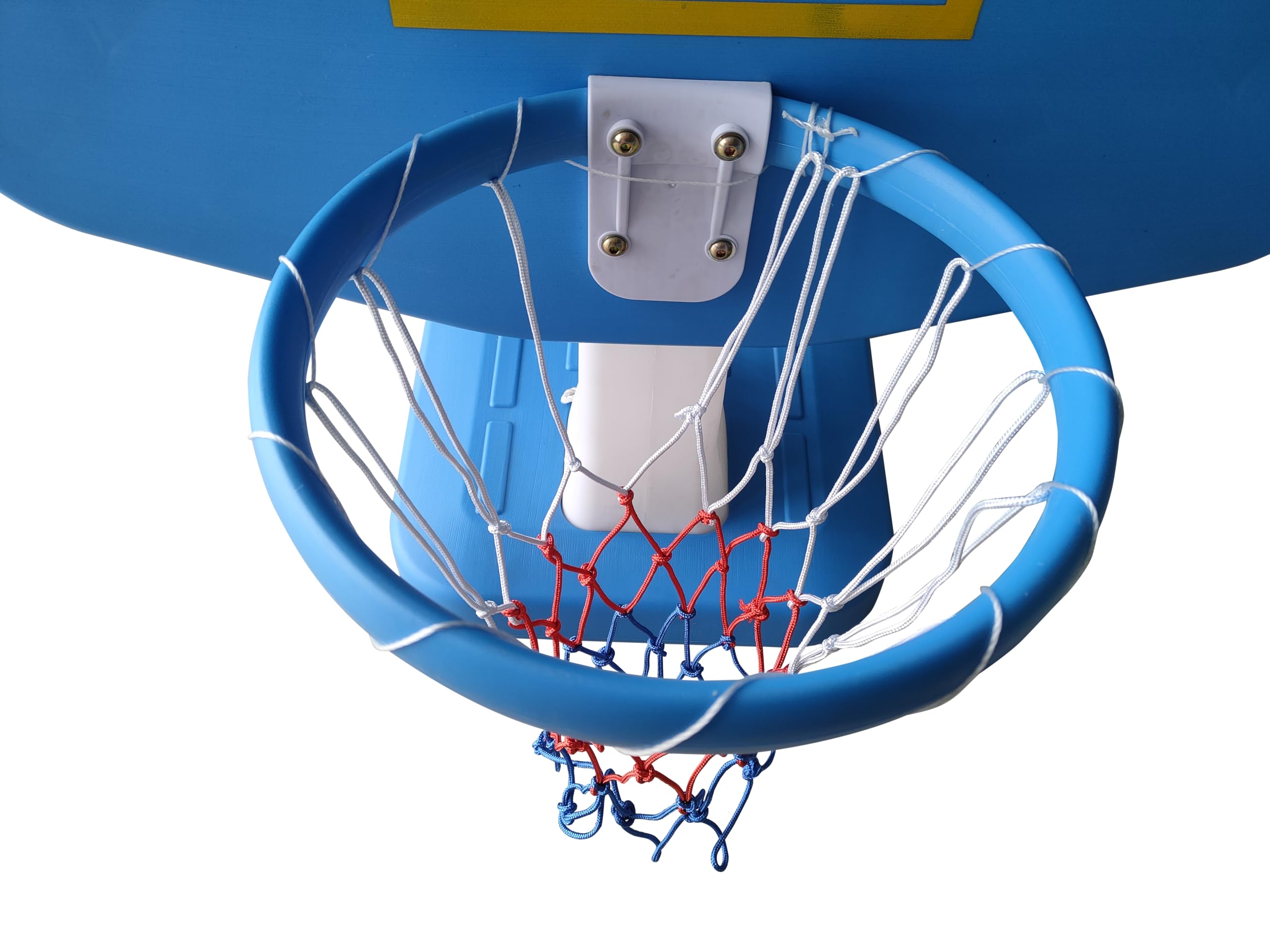 Generic Pool Side Basketball Stand+PE Backboard+PE Base+Steel Rim+Polyester Net, Blue